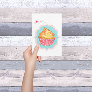 Tarjeta de amistad personalizada Cupcake