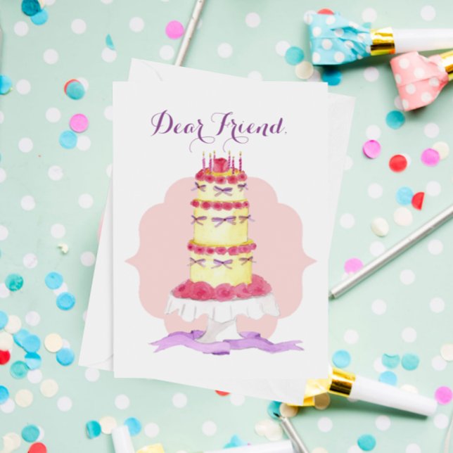 Tarjeta de amistad personalizada Tiered Cake (Subido por el creador)