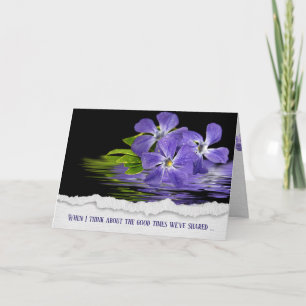 Tarjeta de amistad Purple Myrtle Flower