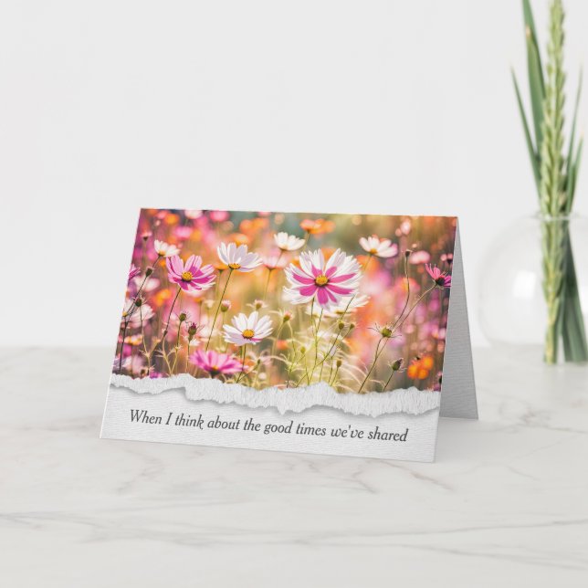 Tarjeta de amistad Summer Wildflowers (Anverso)