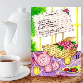 Tarjeta de amistad Tea Friendship