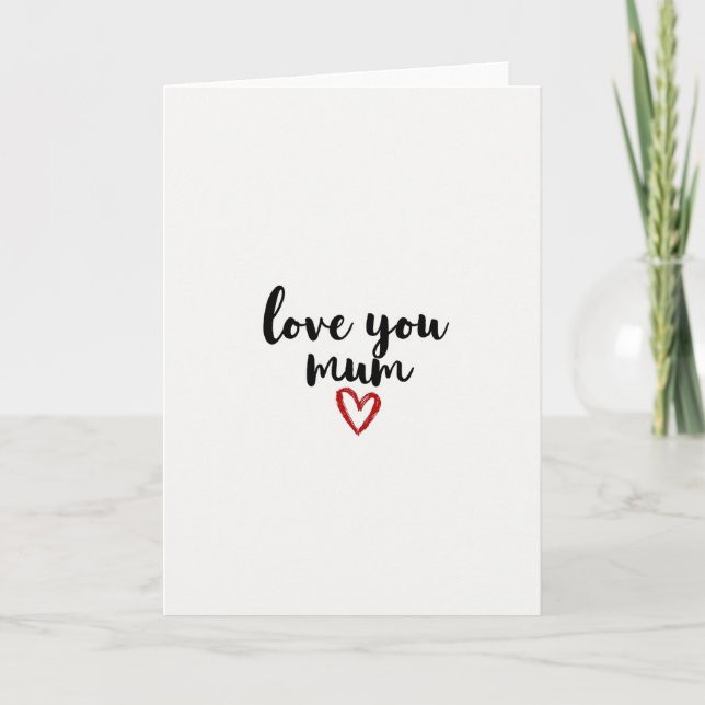 Tarjeta de amor a mamá a rayas (Anverso)