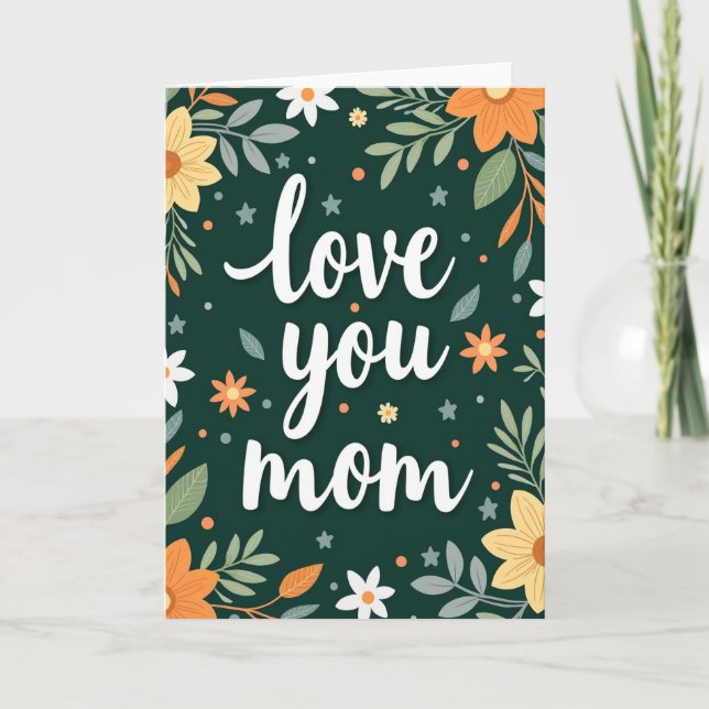 Tarjeta de amor a mamá con acabado mate (Anverso)