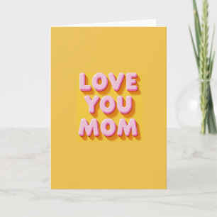 Tarjeta de amor a mamá con Marigold