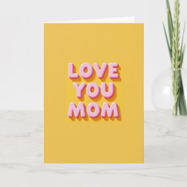 Tarjeta de amor a mamá con Marigold (Anverso)