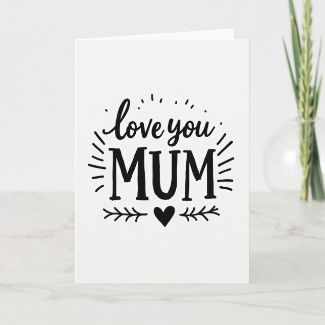 Tarjeta de amor a mamá para siempre (Anverso)