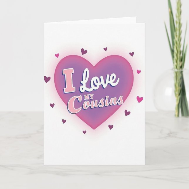 Tarjeta de Amor a mis Primos (Anverso)