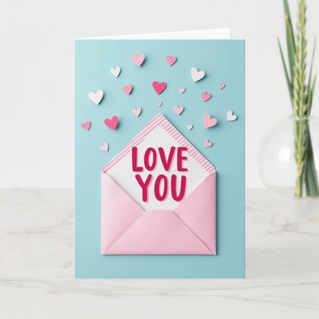 Tarjeta de amor a rayas (Anverso)