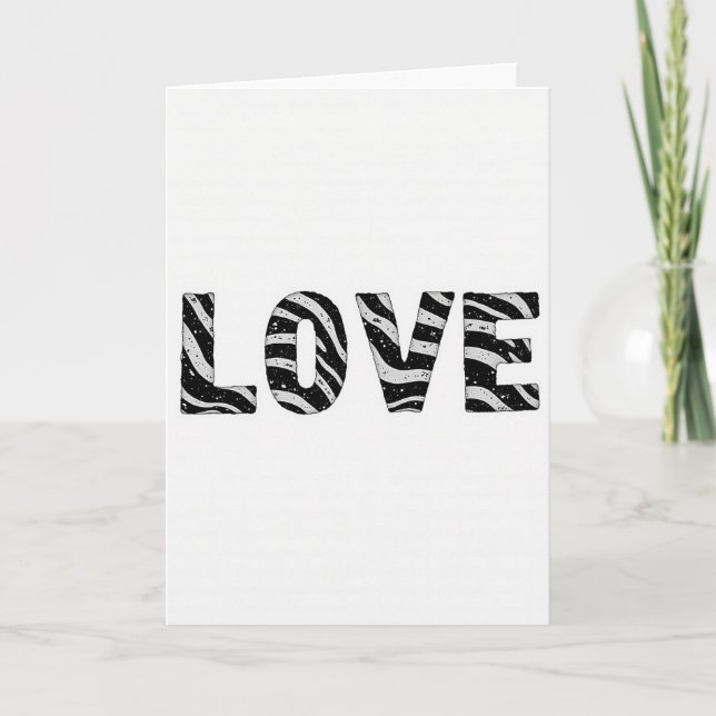 Tarjeta de amor a rayas simple (Anverso)