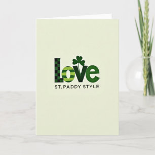 Tarjeta de amor al estilo de San Patricio
