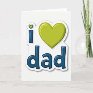 Tarjeta de amor al papá volumétrica
