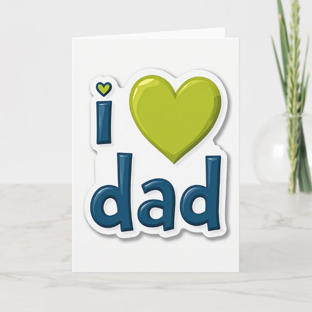 Tarjeta de amor al papá volumétrica (Anverso)