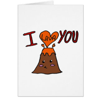 Tarjeta de amor al volcán de la geología cutánea