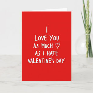 Tarjeta de amor anti San Valentín