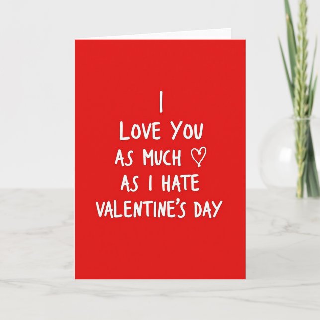 Tarjeta de amor anti San Valentín (Anverso)