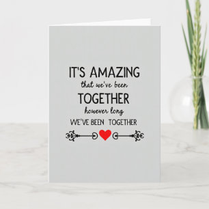 Tarjeta de amor aún asombrosa juntos