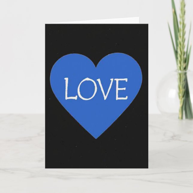Tarjeta de amor azul clásico (Anverso)