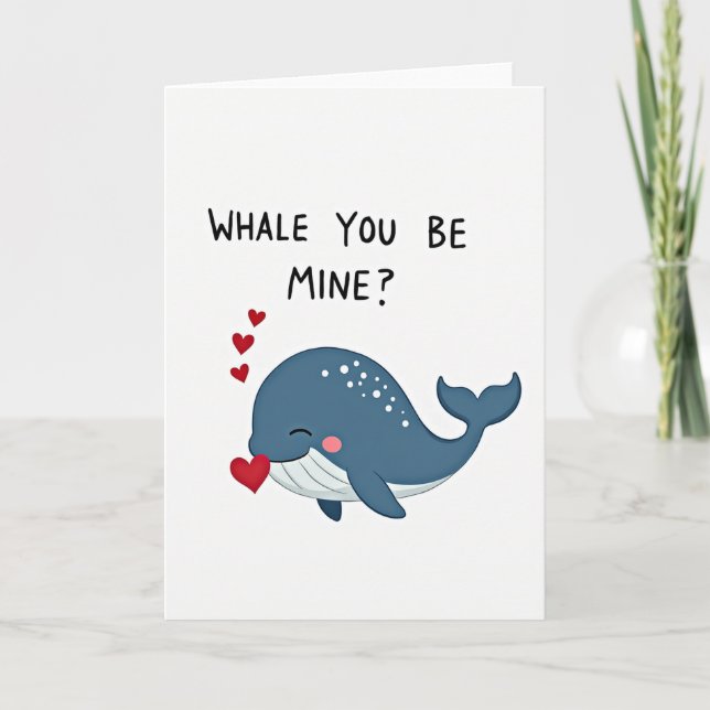 Tarjeta de Amor 'Ballena Serás Mía' (Anverso)