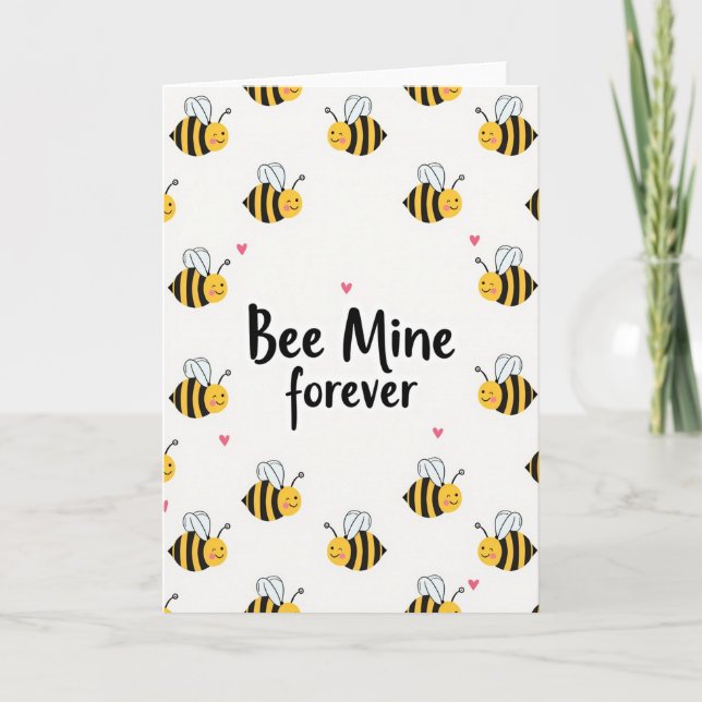Tarjeta de amor 'Bee Mine Forever' (Anverso)