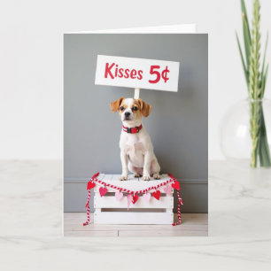 Tarjeta de amor Besos de cachorro 5 centavos