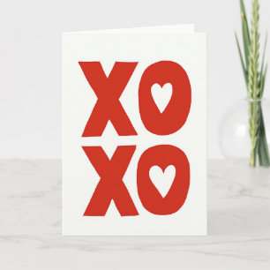 Tarjeta de amor besos y abrazos Xoxo