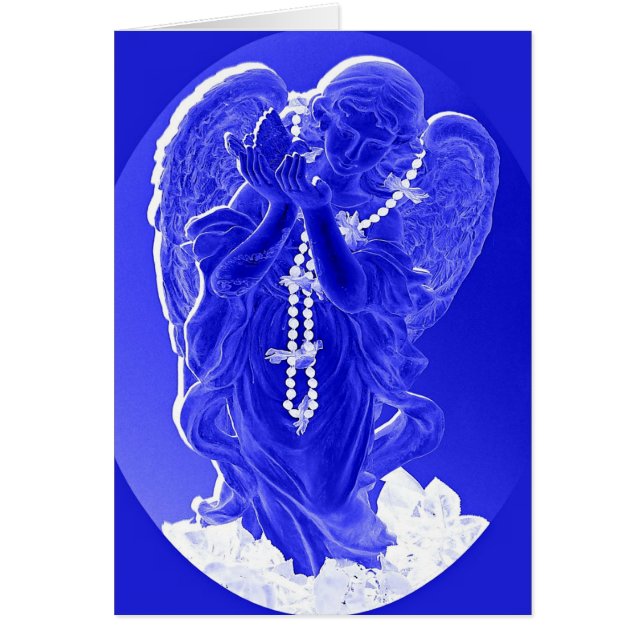 Tarjeta de amor Blue Angel (Frente)