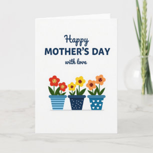 Tarjeta de amor botánico del día de las madres