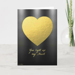 Tarjeta de amor Boyfriend tarjeta Gold Heart Card