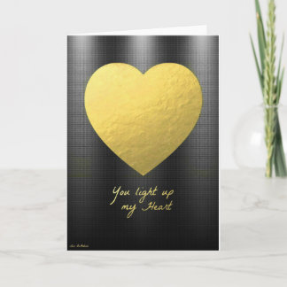 Tarjeta de amor Boyfriend tarjeta Gold Heart Card
