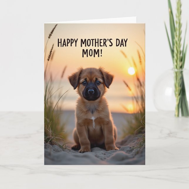 Tarjeta de Amor Cachorro de Hora Dorada (Anverso)