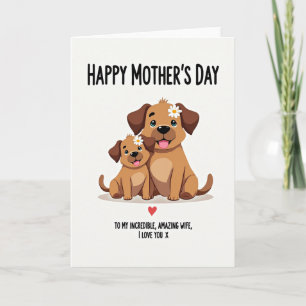 Tarjeta de amor canino mate