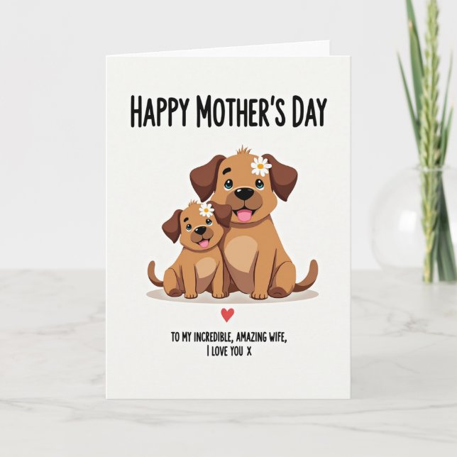 Tarjeta de amor canino mate (Anverso)