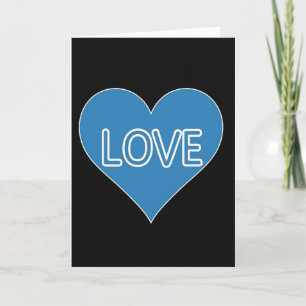 Tarjeta de amor clásica con corazón azul