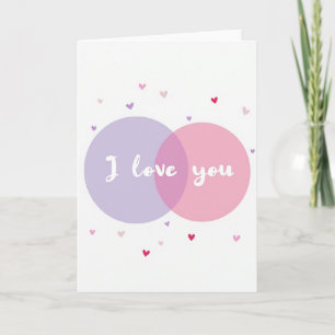 Tarjeta de amor clásica rosa