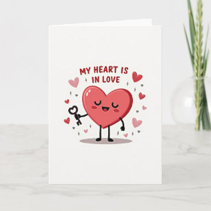 Tarjeta de amor clave para mi corazón