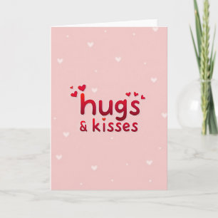 Tarjeta de Amor con Abrazos y Besos