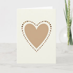 Tarjeta de amor con corazón punteado simple