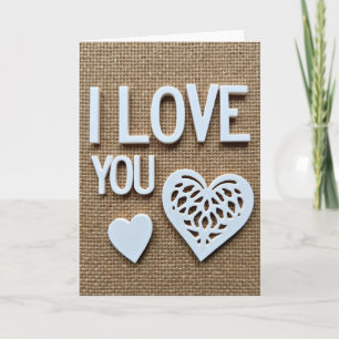 Tarjeta de amor con filigrana romántica
