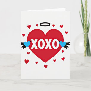 Tarjeta de amor con flecha en el corazón