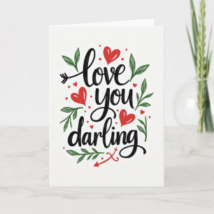 Tarjeta de amor con guión sincero