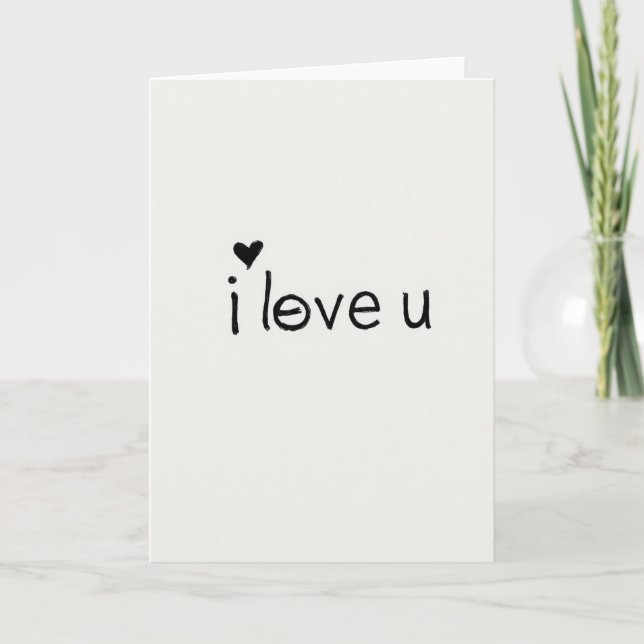 Tarjeta de amor con letra corazón (Anverso)