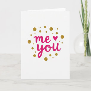 Tarjeta de amor con lunares románticos