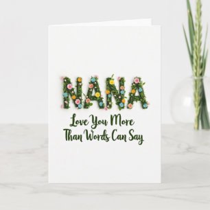 Tarjeta de Amor con Nombre de Familia Floral