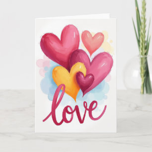 Tarjeta de amor con patrón de corazón