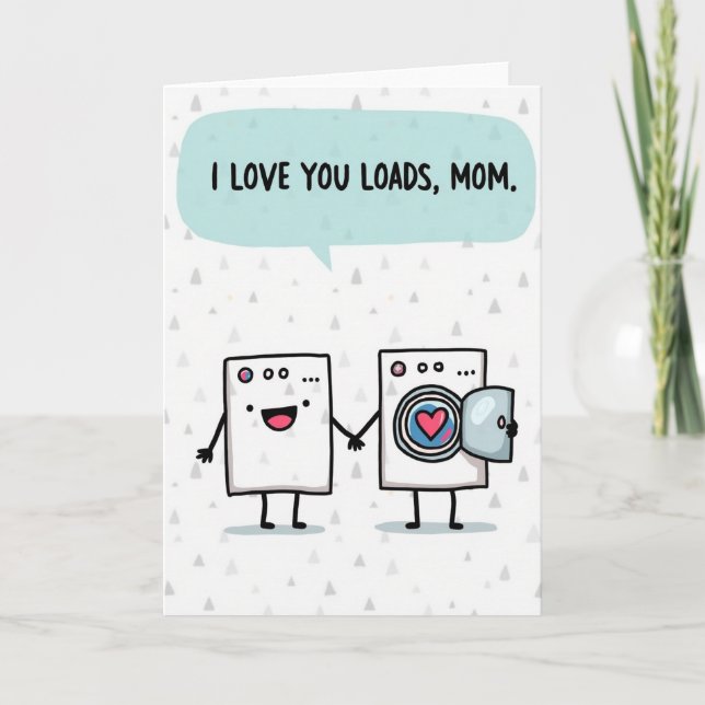 Tarjeta de amor con patrón de triángulo para mamá (Anverso)