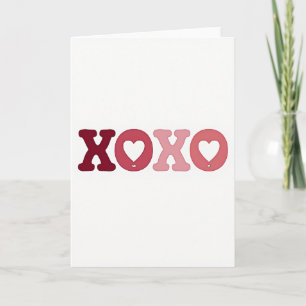 Tarjeta de amor con patrón Heart Xoxo