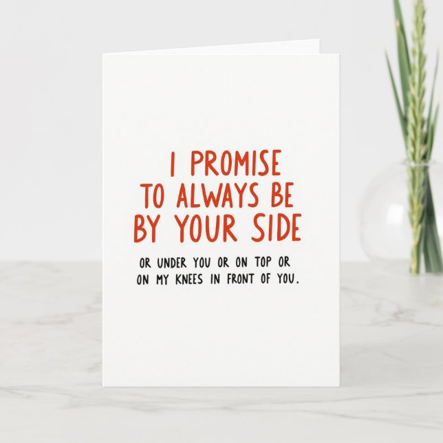 Tarjeta de Amor con Promesa Traviesa (Anverso)
