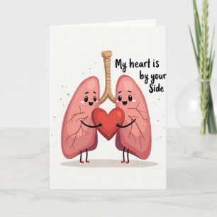 Tarjeta de amor con pulmones lindos