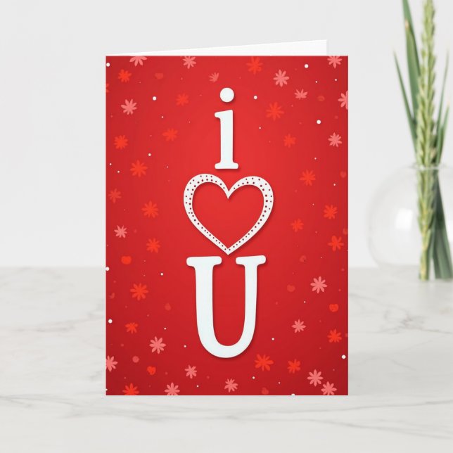 Tarjeta de amor con purpurina (Anverso)