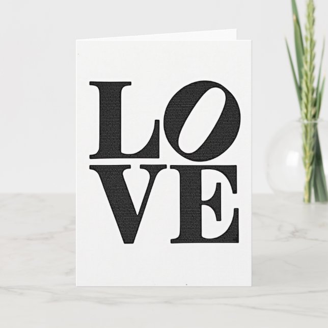 Tarjeta de amor con texto simple (Anverso)